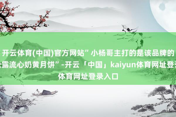 开云体育(中国)官方网站”小杨哥主打的是该品牌的“黑松露流心奶黄月饼”-开云「中国」kaiyun体育网址登录入口