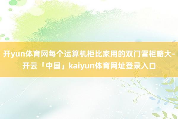 开yun体育网每个运算机柜比家用的双门雪柜略大-开云「中国」kaiyun体育网址登录入口