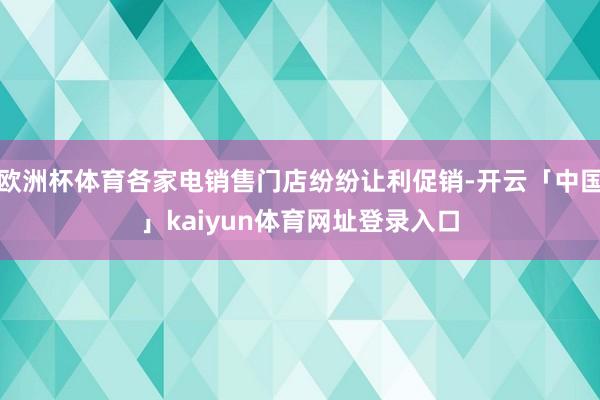 欧洲杯体育各家电销售门店纷纷让利促销-开云「中国」kaiyun体育网址登录入口