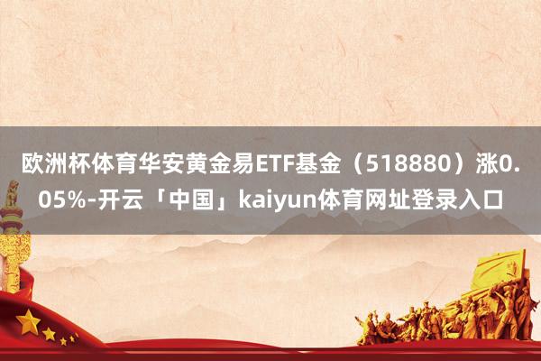 欧洲杯体育华安黄金易ETF基金（518880）涨0.05%-开云「中国」kaiyun体育网址登录入口