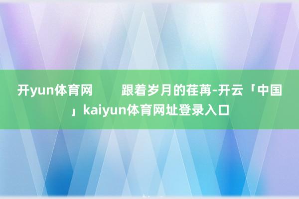 开yun体育网        跟着岁月的荏苒-开云「中国」kaiyun体育网址登录入口